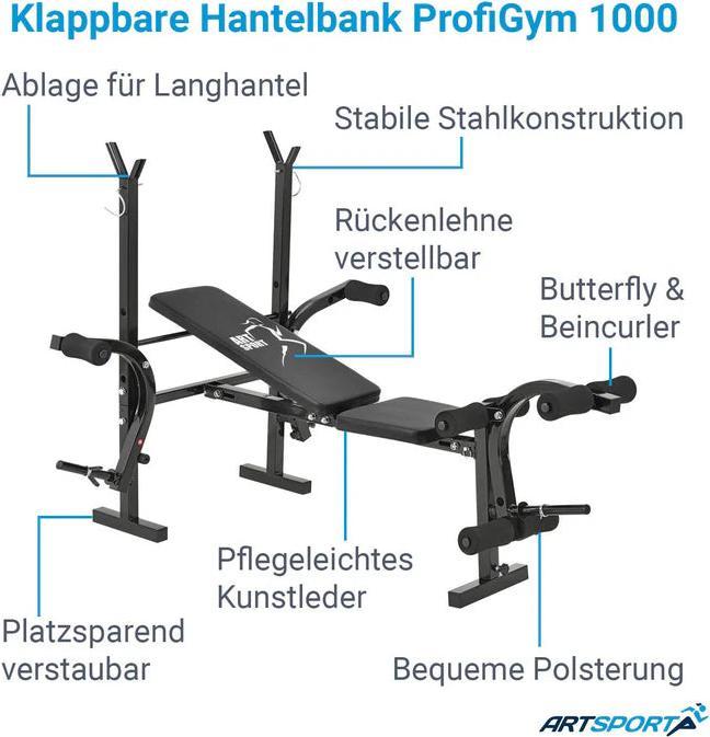 Actual product image Juskys ProfiGym weight bench