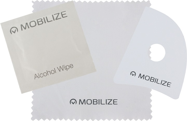 Actual product image Mobilize Black frame glass (1 Piece, Huawei Y6p)