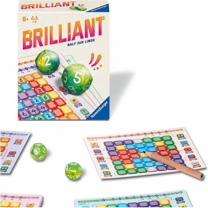 Image du produit Ravensburger 23491 - Brilliant - Jeu pour les amateurs de dés à partir de 8 ans - jeu de société adapté (Allemand, Anglais, Espagnol, Français, Italien, Néerlandais, Portugais, 1 - 6 Joueur)