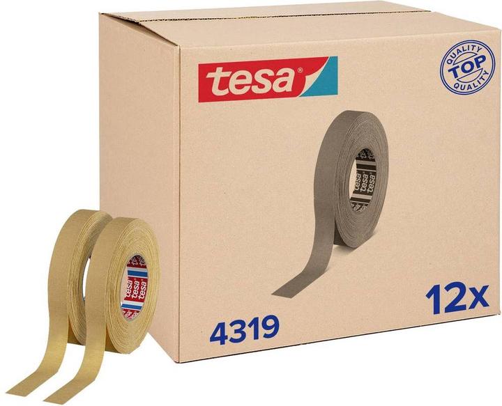 Actual product image tesa tesakrepp 4319 for curves 04319-00007-00 Crepe tape tesakrepp® Light brown (L (15 mm)