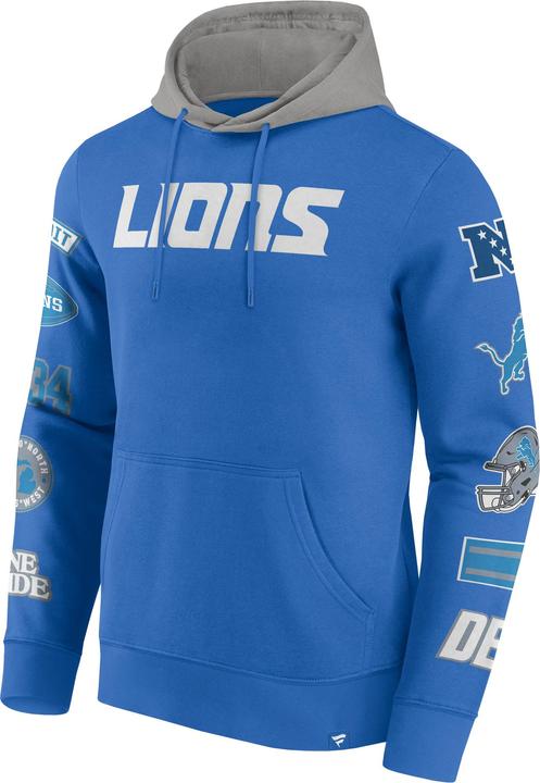 Immagine prodotto Fanatics Felpa con cappuccio Detroit Lions NFL Sleeve Prints sky - XXL (XXL)
