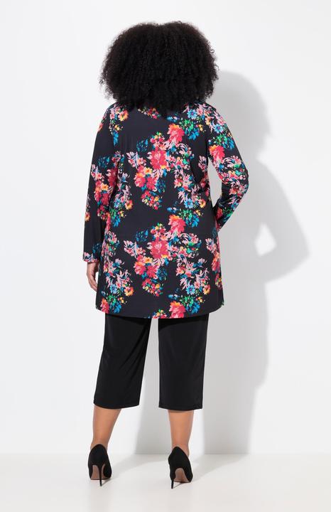Produktbild Ulla Popken Jerseyjacke, A-Linie, V-Ausschnitt, Langarm (58)
