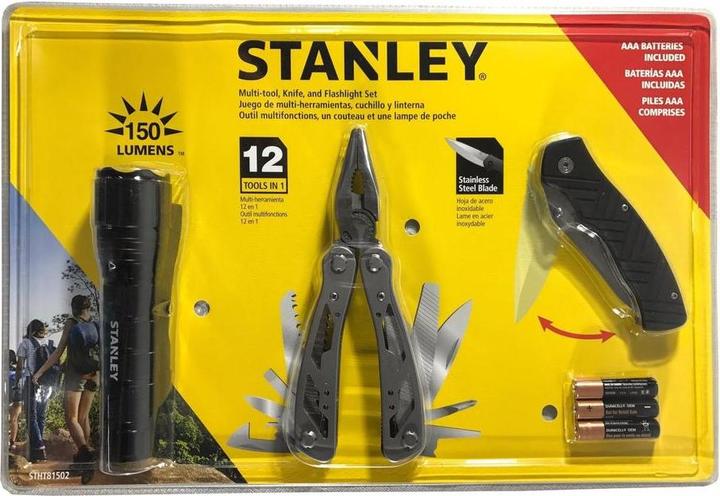 Produktbild Stanley MULTI-TOOL 12in1 + Klappmesser + 150lm Taschenlampe