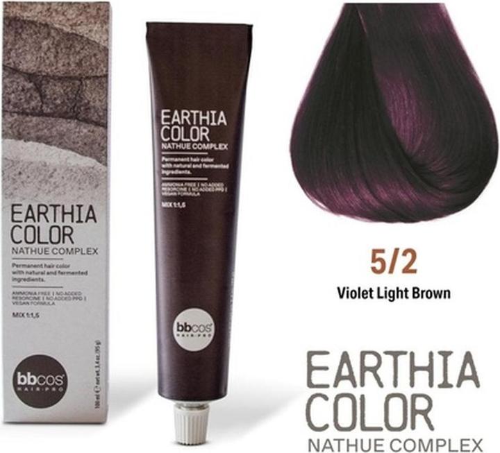 Image du produit BB Cos Bbcos Earthia Color Nathue Complex 52 Violet Light Brown 100ml (52 Violet Marron clair)