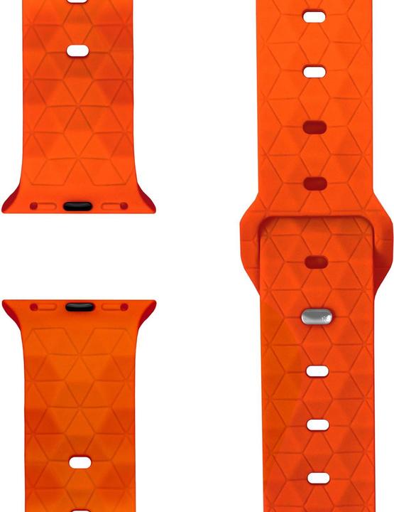 Nalia Hexion Silikon-Armband für Apple Watch, Polygon Sportarmband - Weich, Flexibel & Atmungsaktiv (Silikon)