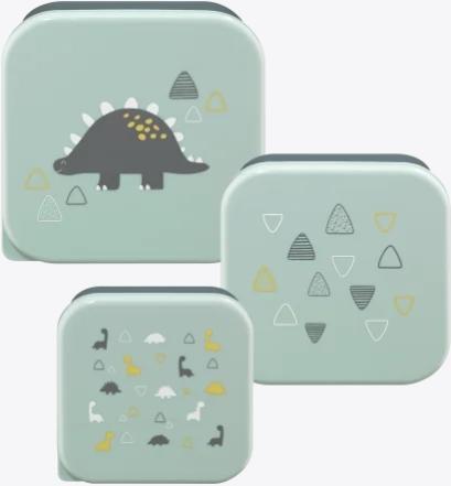 Immagine prodotto dm babylove Babylove, scatole per la merenda, dino, blu, set da 3