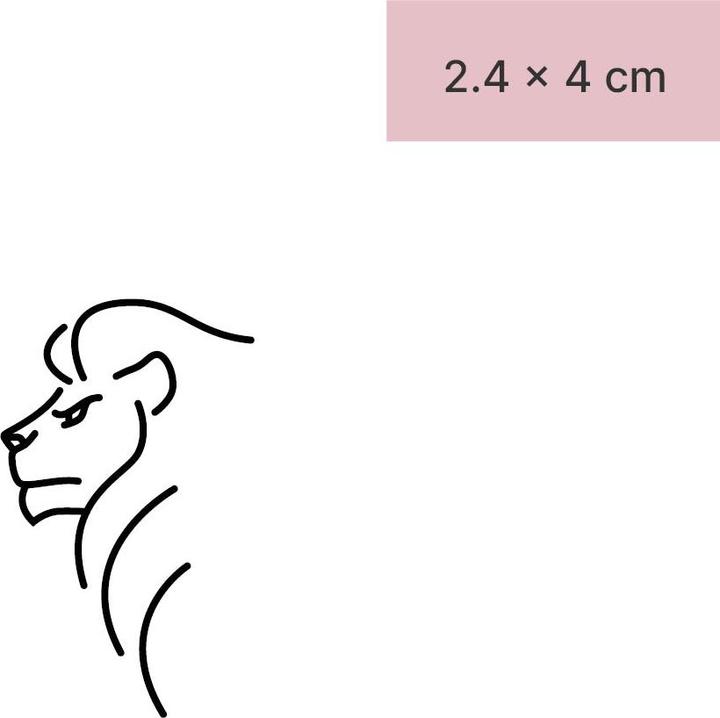 Produktbild minink Temporäres Tattoo – Löwenkopf