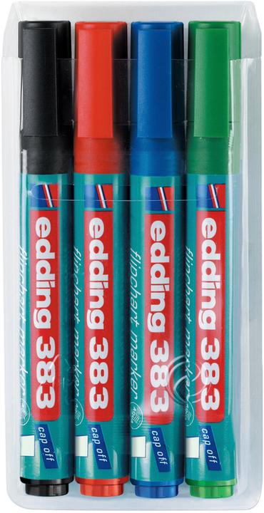 Produktbild Edding 383 (Blau, Grün, Rot, Schwarz, 5 mm, 4 x)