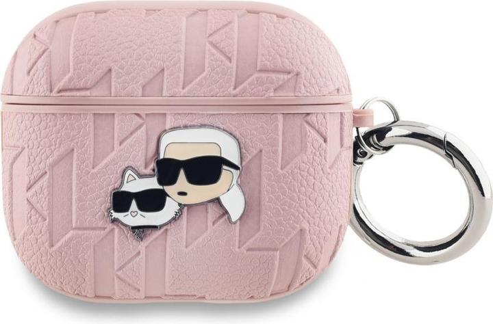 Produktbild Karl Lagerfeld KLA3PGKCPP AirPods 3 cover różowy/pink Monogram Karl & Choupette Head (Kopfhörer Hülle)