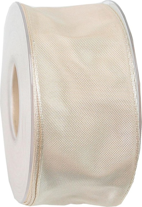 Produktbild Goldina Geschenkband Original mit Draht, 60 Millimeter x 25 Meter, natur (Geschenkband)