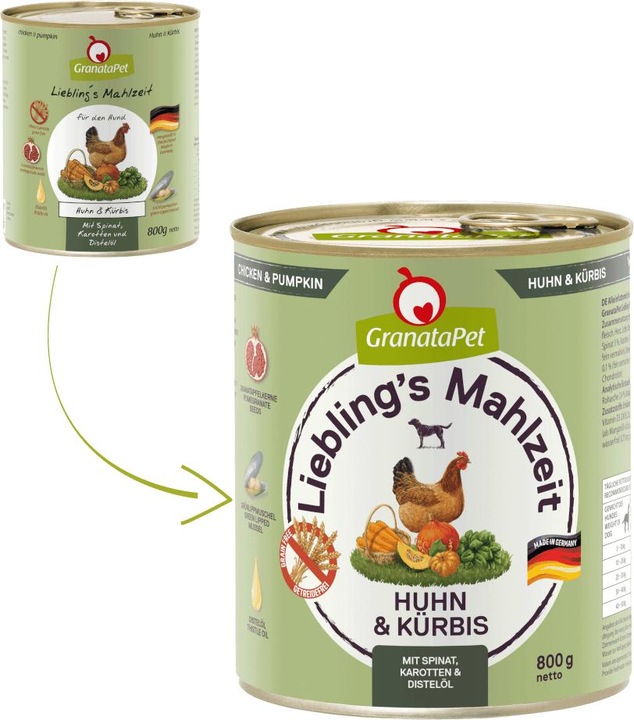 Produktbild Granatapet Liebling's Mahlzeit Huhn und Kürbis (Adult, 1 Stk., 800 g)
