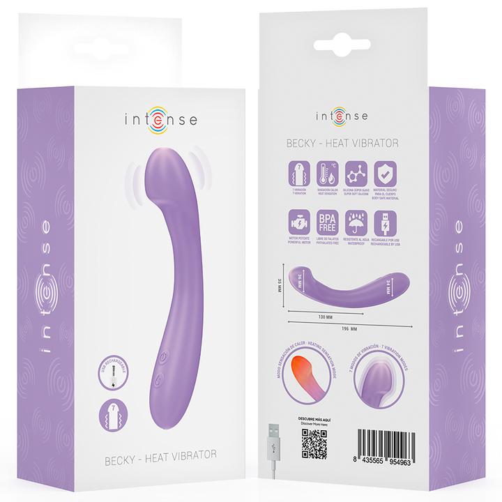Image du produit Intense Becky Vibromasseur 19 cm Chauffant 7 Vibrations Violet