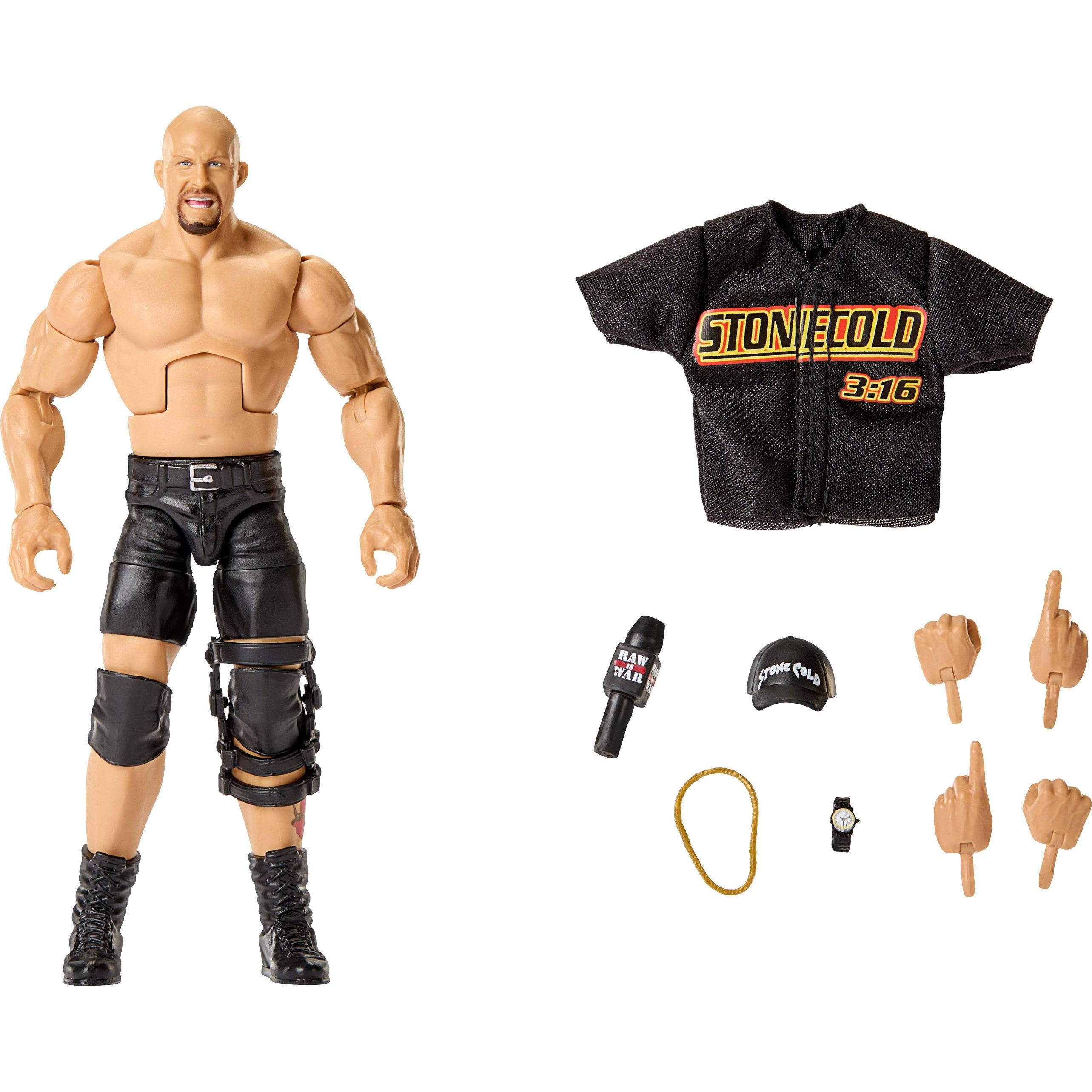 Mattel WWE Elite Collection Stone Cold“ Steve Austin Aktionsfigur