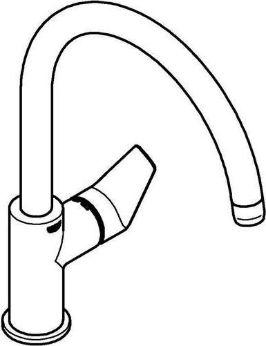 Immagine prodotto Grohe Kchenarmatur mit Einhebelmischer BauEdge chrom glnzend 31367001