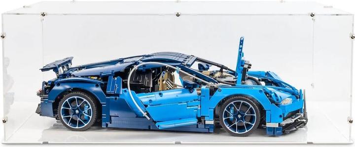 Immagine prodotto iDisplayit Display acrilico XL per LEGO® 42083 Bugatti Chiron (con fondo bianco)