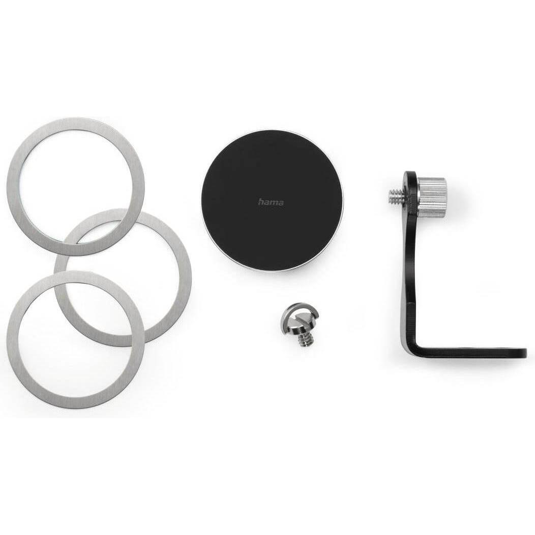 Hama Puck, Smartphone Halterung, Schwarz, Silber