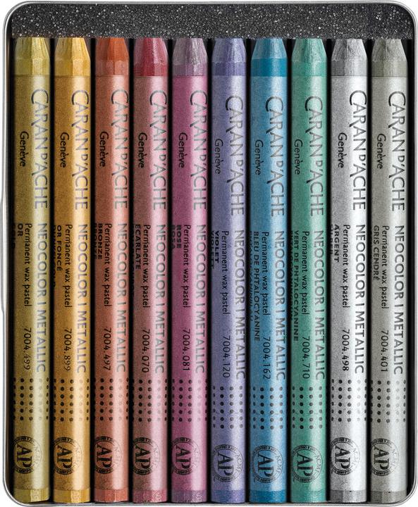 Actual product image Caran d'Ache Neocolor I Metallic Metallschachtel (10 x)