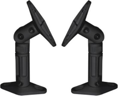 Actual product image Maclean MC-528 speaker mount Table Plastic Black (1 pair, Wall installation, Tiltable, Height-adjustable)