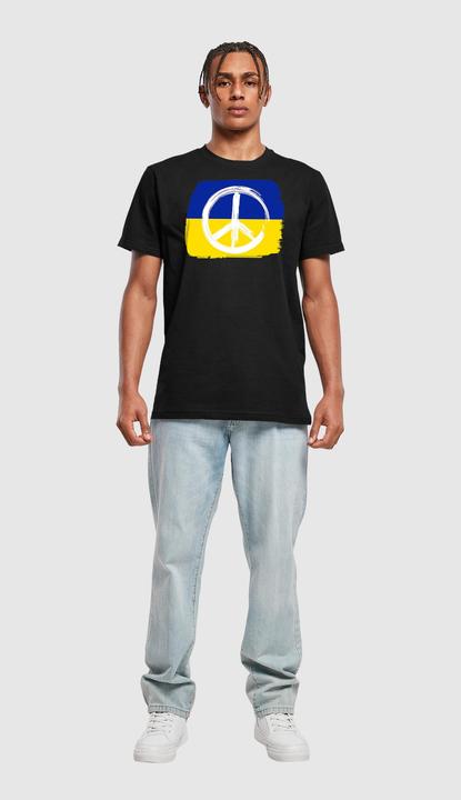 Produktbild Merchcode Peace - Flag Peace Basic T-Shirt Round Neck - 161087 (L)