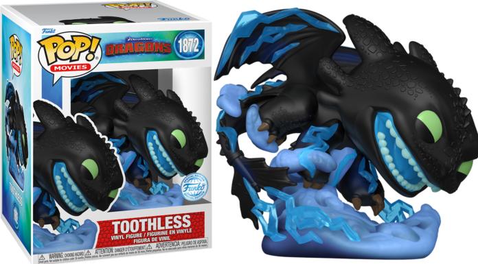 Actual product image Funko POP! Premium Dreamworks Dragons Toothless (With Lightning) Exclusive