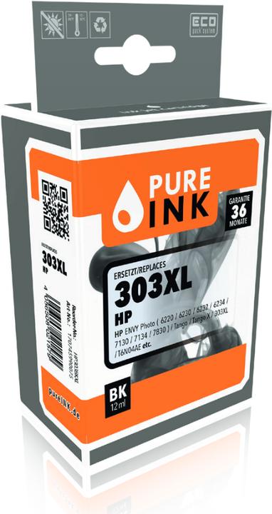 Pure Ink HP303BKXL PI HP 303XL PH Ink black HC rebuilt 600pages Chip 12ml (B)