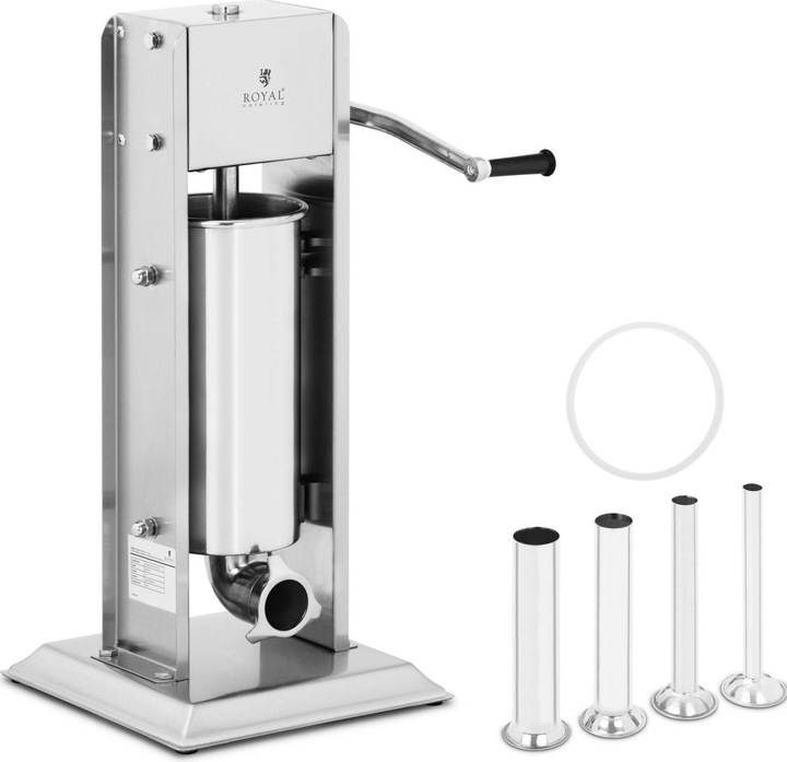 Royal Catering Wurstfüller vertikal Wurstfüllmaschine Wurstspritze Wurstpresse Edelstahl 5 L