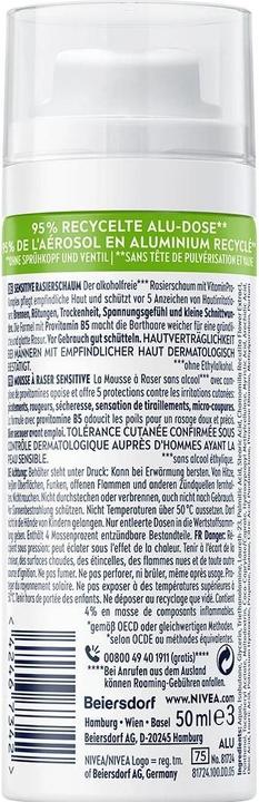 Actual product image NIVEA MEN Sensitive Rasierschaum (50 ml, Shaving cream)