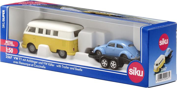 Productafbeelding Siku VW T1 met aanhanger & VW Kever