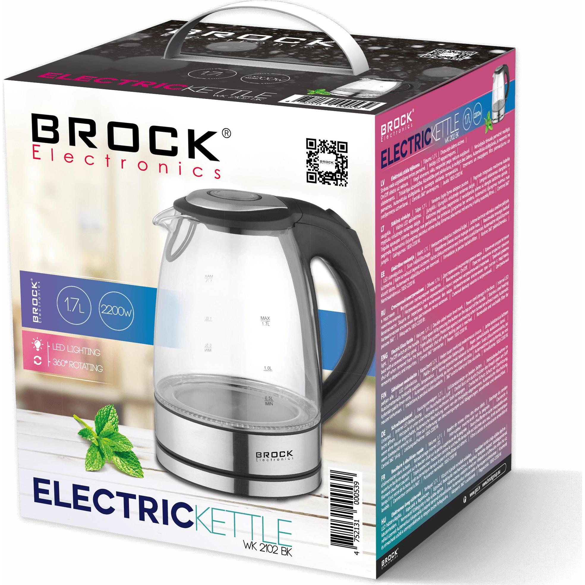 Thumbnail - Brock Electronics WK 2102 BK, Wasserkocher, Schwarz