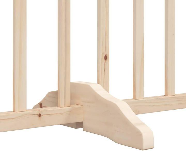 Produktbild vidaXL Hundetor mit Tür Faltbar Hundegitter Schutzgitter 6-tlg. Massivholz Tanne (2 cm)