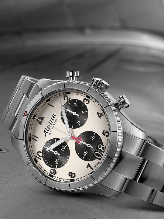 Image du produit Alpina Watch Alpina AL-372WB4S26B Startimer pilote (Chronographe, Montre analogique, Montre pilote, 41 mm)