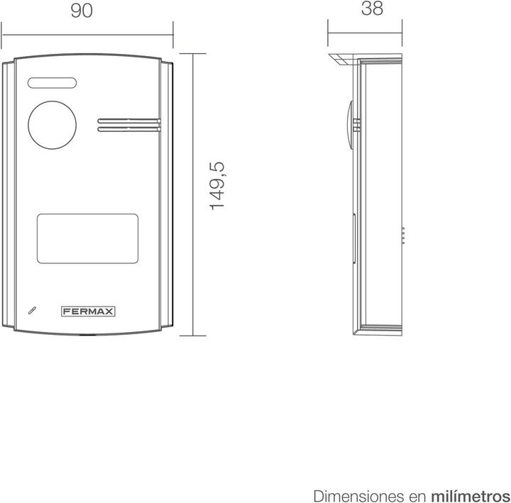 Productafbeelding Fermax Videosprechanlage mit 7-Zoll-Monitor, Nachtsicht und IP54-Schutz