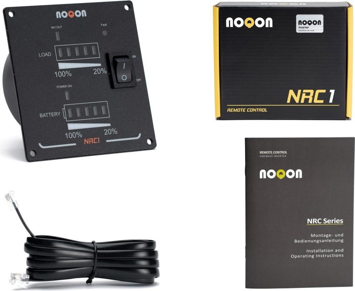 Actual product image Noqon NRC1 Remote control with charge level indicator for inverter