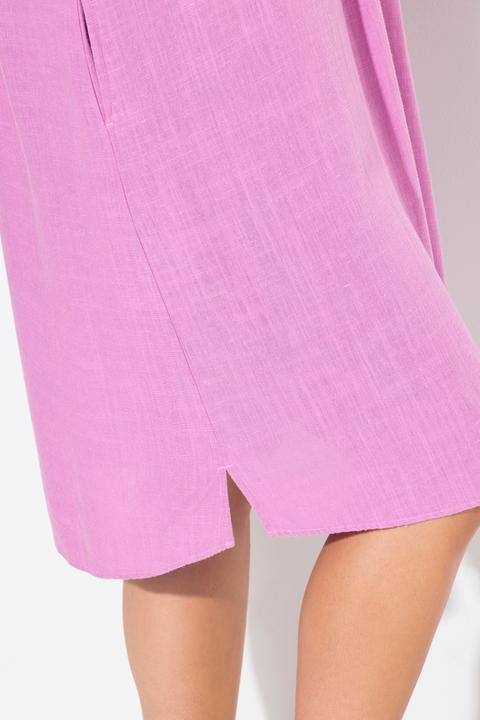 Produktbild Ulla Popken Kleid, Leinenmix, Oversized, Hemdkragen, Halbarm (46, 48)