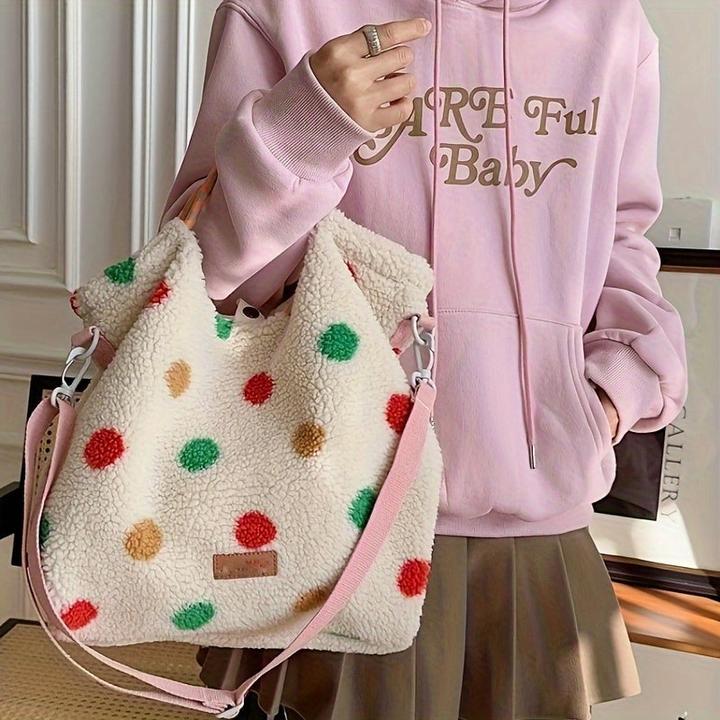 Immagine prodotto Only-Bags.Store Borsa in felpa a righe chic - versatile borsa a tracolla e crossbody alla moda con tracolla