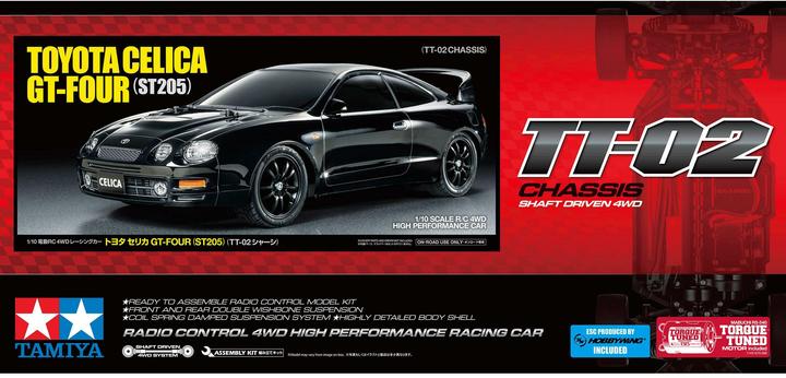 Produktbild Tamiya 1:10 RC Toyo. Celica GT-Four ST205 TT-02 (Kit)