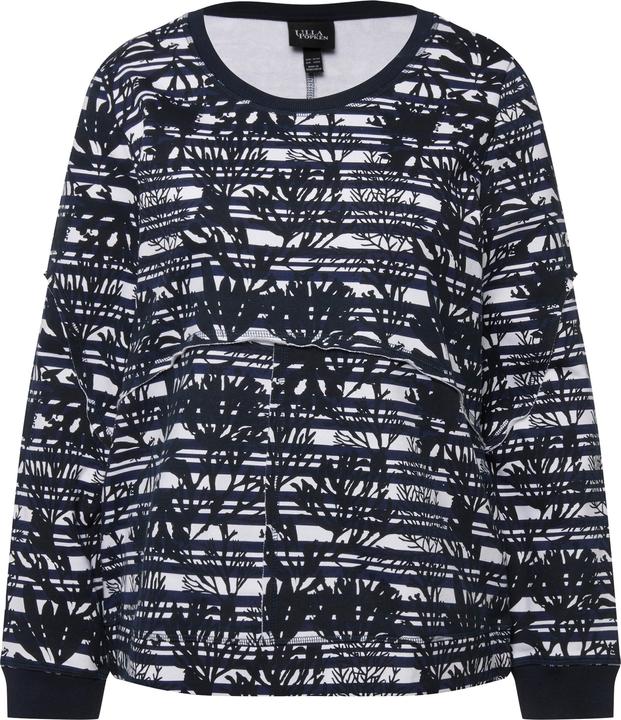 Produktbild Ulla Popken Sweatshirt, offene Kanten, Rundhals, Langarm (50, 52)
