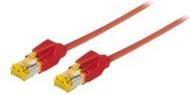 Actual product image Tecline Patch cable S/FTP, PiMF, Cat 6a, red, 0.5 m For 10 Gigabit/s, halogen-free, with Draka cable and (PiMF, CAT6a, 0.50 m)
