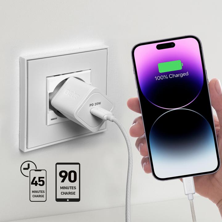 Produktbild SBS PD Reiselader 20W USB-C GaN weiá (20 W, 1 Port)