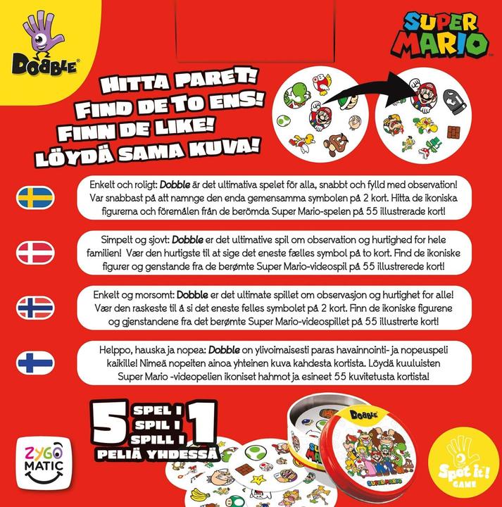 Actual product image Dobble Super Mario (DOBSM07NOR) (English)