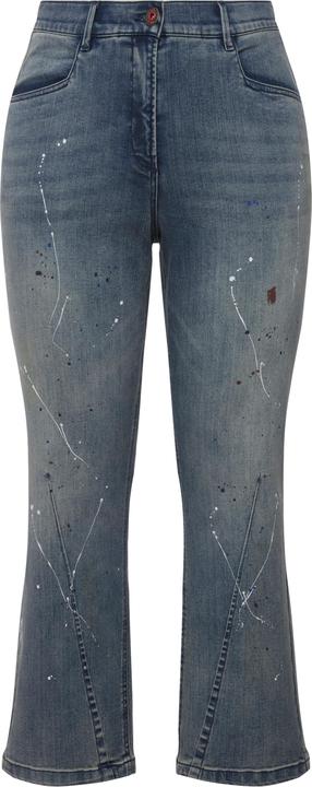 Image du produit Ulla Popken Jean Mandy, jambe large. Éclats de peinture. Coutures fantaisie. (42)