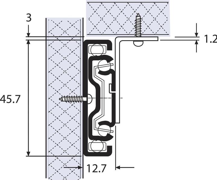 Actual product image Accuride Push-on angle