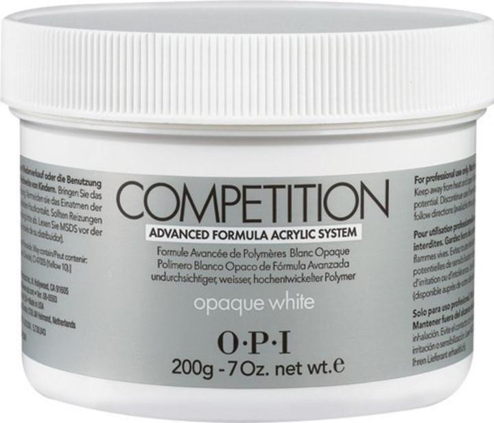OPI Competition Acrylic Nail Powder Opaque White 200g (Ongles artificiels, Blanc, Blanc opaque)