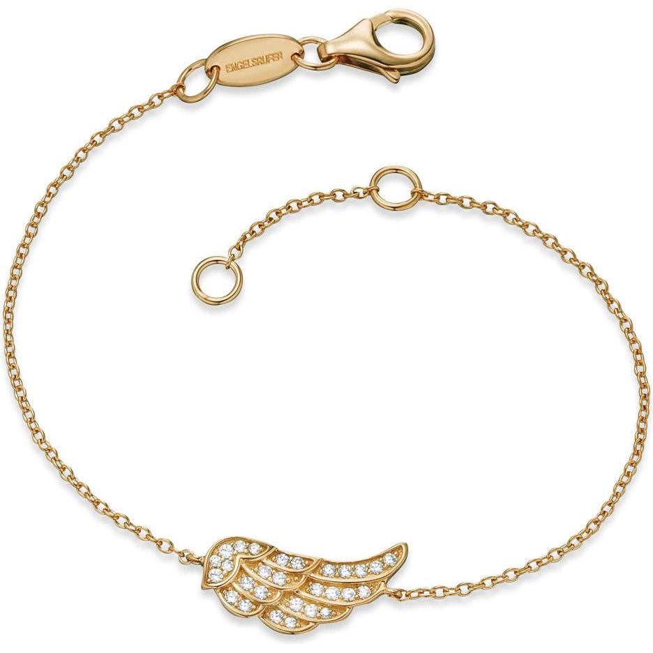 Engelsrufer, Armschmuck, Armband Flügel, (17.50 cm, Silber)