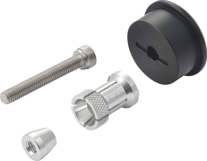 Actual product image Daytona Universal "D-Mirror" handlebar end mirror adapter, black