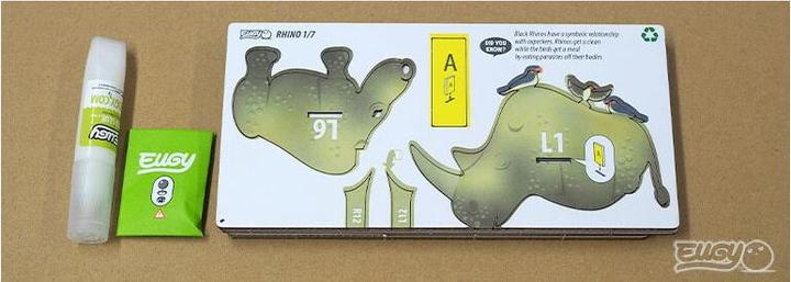 Produktbild Eugy Nashorn - 3D Karton Figuren Modellbausatz