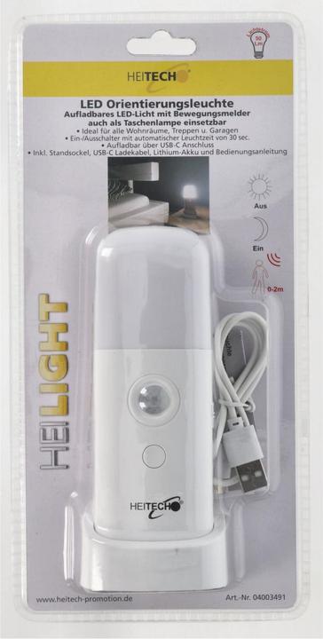 Produktbild Heitech LED Orientierungsleuchte und Taschenlampe, 2-in-1 Funktion