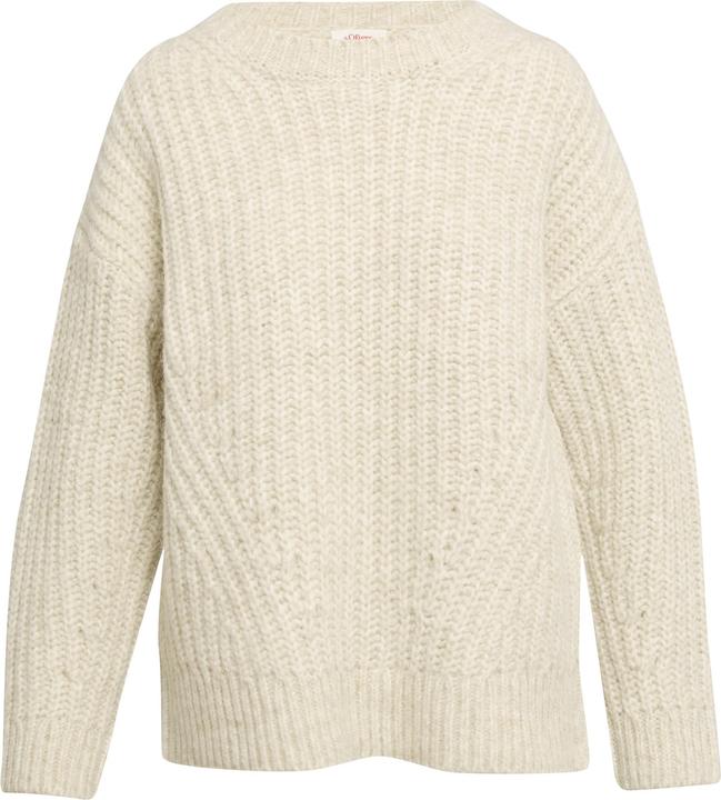 Produktbild S.Oliver Strickpullover Weicher Grobstrickpullover mit überschnittenen Schultern (46)