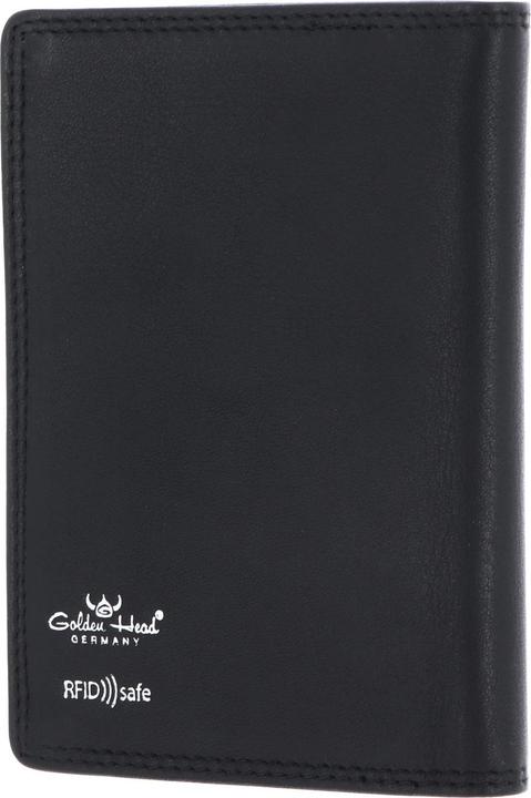Actual product image Golden Head Polo ID card holder RFID leather 9 cm