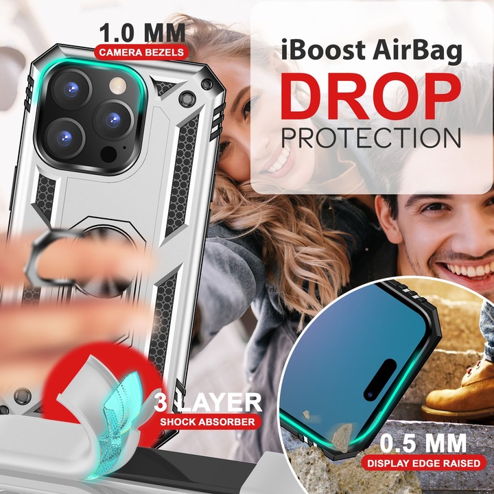 Immagine prodotto Nalia Coperchio ad anello antiurto in stile militare (Apple iPhone 16 Pro Max)